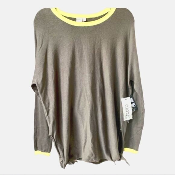 CLOTH Olive green & Yellow Long Sleeve Top - Picture 1 of 7